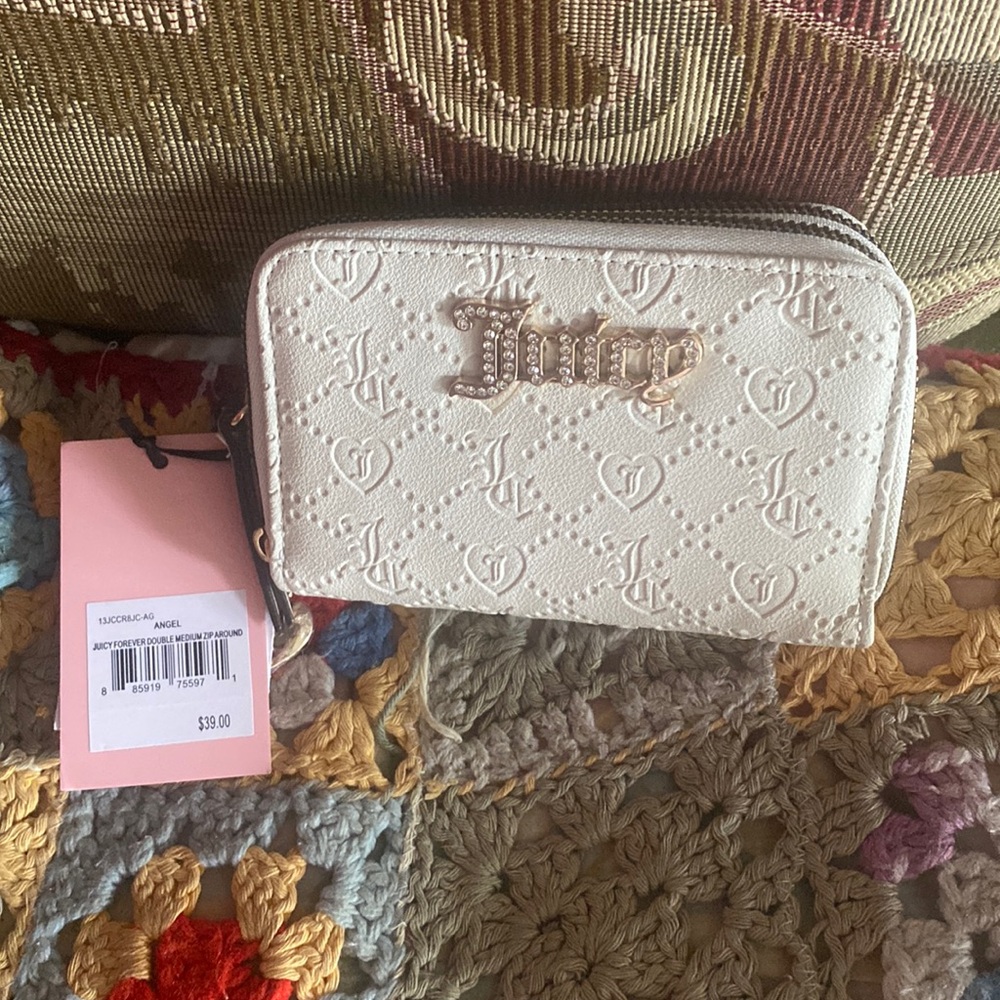 Juicy Couture angel medium zip around wallet